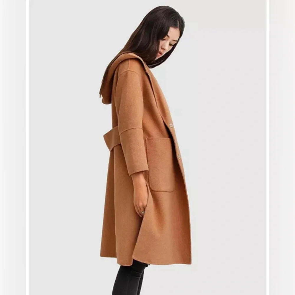 EUC Belle & Bloom Walk This Way Wool Blend Oversized Coat - Picture 2 of 5